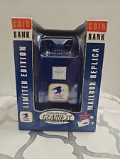 Coin Bank 1997 Gearbox USPS Post Office Blue Mailbox Brand New in Box picture
