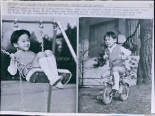 1965 Prince Hiro Princess Michiko Of Japan Swing Bike Royalty Wirephoto 7X9 picture