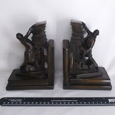 William Shakespeare Style Bookends Librarian Stack Caricature Figurine Heavy  picture