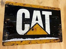 Caterpillar Tractor Cat Heavy Equipment Rustic Metal Tin Sign 12