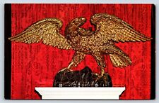 Postcard VT Bennington Patriotic Fine American Carved Pine Gold Gilded Eagle A3 picture
