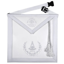 MASONIC GRAND PAST MASTER WHITE APRON HAND EMBROIDERED WITH  picture