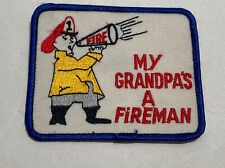 Vintage my grandpa’s a fireman patch 1980’s 90’s Fire Department Rare Find picture