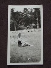 SEXY WOMAN IN SHORT DRESS & HEAD SCARF SHOWING LEGS VTG 1943  PHOTO picture