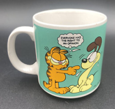 Vintage Garfield Coffee Mug Cup 1978 “My Opinion” United Feature Syndicate Rare picture