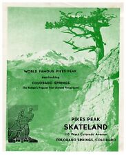 Original 1940s Roller Skating Rink Sticker Pikes Peak Colorado Springs s18 picture