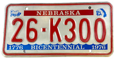 Vintage Nebraska 1976 Bicentennial Automotive License Plate Antelope Co Decor picture
