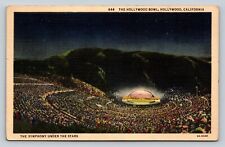 c1938 Hollywood Bowl California Arcade Annex Cancellation VINTAGE Postcard picture