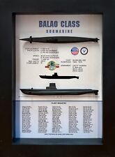 Balao Class Submarine Shadow Display Box, WW2, 5.75