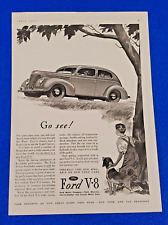 1939 FORD 2-DOOR COUPE V-8 ORIGINAL VINTAGE PRINT AD  LOT (B&W) picture