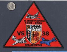 VS-38 RED GRIFFONS DECOM 2004 US NAVY S-2 Tracker  S-3 Viking ASW Squadron Patch picture