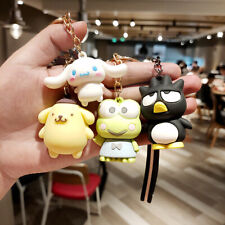 New 4Pcs ！cute 3D Cinnamoroll Keychain Sanrio Cute Keyring Pendant Cute Gift picture