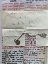RARE LOT St Anthony's exorcism : Reverend's Paper - with two exorcism medals  picture