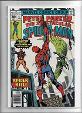 THE SPECTACULAR SPIDER-MAN #5 1977 VERY FINE+ 8.5 3158 VULTURE HITMAN picture