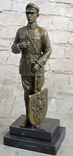 Russian Emperor Guard with Eagle Symbol Bronze Sculpture Art Deco Marble Statue picture