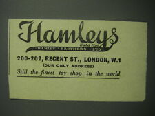1948 Hamley's Toy Shop Ad - Still the finest toy shop in the world picture
