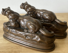 PANTHER Art Deco Bookends BARYE K&O Co Decorative Arts Figural Big Cat Book Ends picture