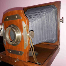 Vintage Style Antique Folding Camera With Wooden Tripod Collectible Home Decor picture