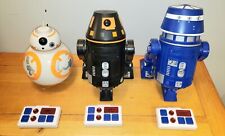 Lot of 3 Star Wars Galaxy's Edge Droid Depot Droids R5, R6, BB8 w Remotes Tested picture