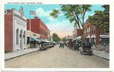 Maynard Massachusetts MA Main Street East View Classic Car Vintage Postcard picture