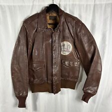 WWII Named Patched A-2 Flight Jacket Transport Command Near Mint All Original picture