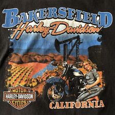 Harley Davidson T-Shirt I Got Mine At Bakersfield Black Vintage Large VGC picture