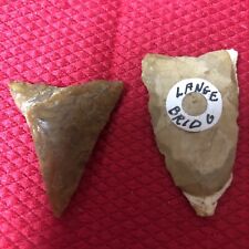 Artifact Two Jasper Triangles Near Delaware River  In PA Ex: Kenton Collection picture