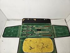 Vintage SCHNEIDER Germany Drafting Engineering Tool Instrument Set Leather Case  picture