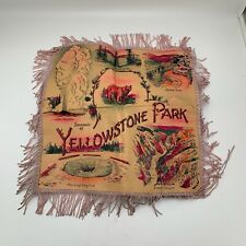 Vintage Yellowstone National Park Stitched Souvenirs Place Mat Lace picture