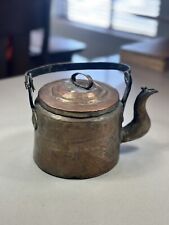 Antique Hand Hammered Copper Farmhouse Kettle Very Old picture