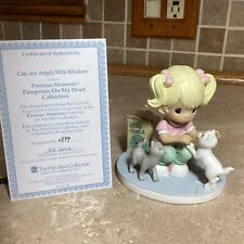 HAMILTON Pawprints On My Heart  “CATS ARE ANGELS WITH WHISKERS ” Figurine  COA picture