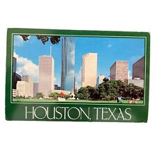 Postcard Sam Houston Park Houston Texas 1989 modern architectures downtown view picture