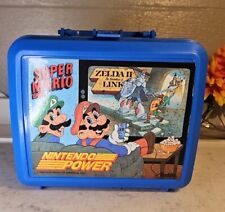 VTG Aladdin 1989 Nintendo Power Super Mario Bros Zelda 2 Blue Lunchbox picture