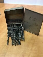 HUOT ST.PAUL 1 to 60 MADE IN USA DRILL INDEX metal case ~ assorted bits  picture