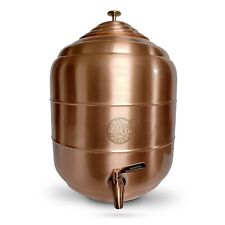 5 Gallon Counter top Pure Copper Water Dispenser Pot SS Faucet American Ayurveda picture