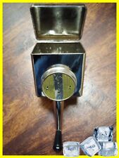 Vintage ICE-O-MAT Chrome & Gold Hand Crank Ice Crusher Wall Mount No Bottom picture