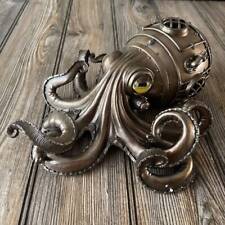 Handcrafted Steampunk Octopus Statue With Secret Trinket Box picture