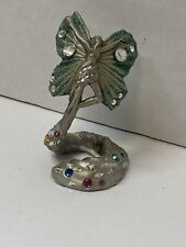 Vintage Jay Craft 1994 Pewter Fairy Colorful Stones Glitter picture