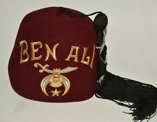 Vintage SHRINERS Ben Ali FEZ Hat Rhinestone Jeweled Tassel RARE MINT 7 1/4 picture