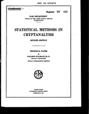 206 Page 1938 Statistical Methods In Cryptanalysis Revised Technical Paper on CD picture
