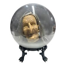 VTG Gemmy Crystal Ball Spirit Head Animated Witch Talks Halloween Tested Working picture