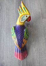Vintage Mexico Talavera Pottery Parrot 15.5
