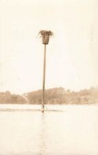 Vintage Postcard EAGLES NEST middle of Lake Belfast Maine Real Photo picture