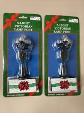 CALDOR 5-light Victorian Lamp Post (Set of Two) ~ Battery Operated - NEW, OS picture