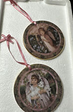 Gardens Of Innocence  2 Ornament Set Bradford Editions 1997 Love &Patience picture