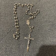 AWESOME ANTIQUE  STERLING SILVER ROSARY MUSEUM PIECE Estate Find Rare 29.2 Grams picture