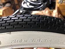 WHITEWALL BICYCLE TIRES SCHWINN BRICK TREAD  fit  26 x 2.125 Balloon tires picture