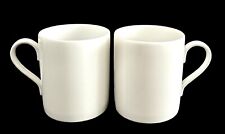 Set Of 2 New Apilco Tuileries All White Porcelain 3.5” Coffee Mugs France picture