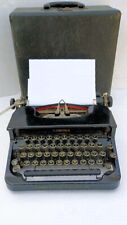 VTG 1930's Smith Corona 1C Series Black Standard Portable Typewriter & Case picture