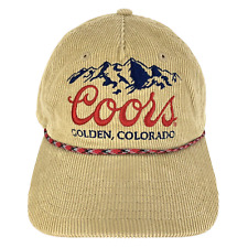 Coors Beer Corduroy Hat Golden Colorado Rope Retro Snapback Trucker Baseball Cap picture